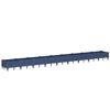 vidaXL Vaso/floreira de jardim c/ estacas 362,5x42,5x28,5 cm PP cinzento azul