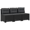 vidaXL Sof&aacute; de Jardim 3 Lugares com Almofadas visual Rattan PP