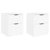 vidaXL Mesas de cabeceira 2 pcs 40x40x50 cm contraplacado branco