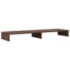 vidaXL Suporte monitor 100x27x10cm derivados madeira carvalho castanho