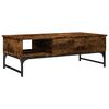 vidaXL Mesa de centro 100x50x35cm deriv. madeira/metal carvalho fumado
