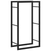 vidaXL Suporte para lenha 50x28x94 cm a&ccedil;o preto mate