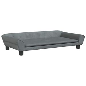vidaXL Cama para c&atilde;es 100x50x21 cm veludo cinzento-escuro