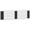 vidaXL Almofad&atilde;o de cabeceira Zadar 180 cm couro artificial branco e preto