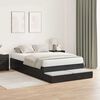vidaXL Estrado de cama com arrumação com gaveta Carvalho Preto 120 cm