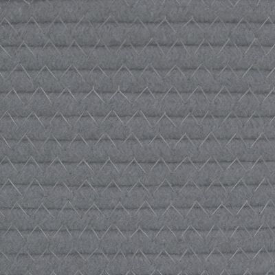 vidaXL Cestos de arrumação 2 pcs Ø28x28 cm algodão cinzento e branco