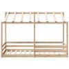 vidaXL Cama infantil com telhado 80x200 cm pinho maci&ccedil;o branco