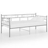 vidaXL Sof&aacute;-cama 90x200 cm metal cinzento