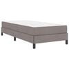 vidaXL Cama Box com colch&atilde;o Cinzento-acastanhado 100 x 200 cm tecido