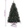 vidaXL &Aacute;rvore de Natal artificial com 300 luzes LED 210 cm