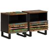 vidaXL Mesas de cabeceira 2 pcs 40x34x46 cm madeira recuperada maci&ccedil;a