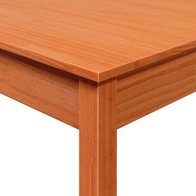 vidaXL Mesa de jantar 55x55x75 cm madeira pinho maciça castanho cera