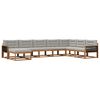 vidaXL Conjunto de Sof&aacute;s para Exterior 8 pcs Natural e Cinzento-Claro