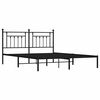 vidaXL Estrutura de cama com cabeceira 183x213 cm metal preto