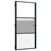 vidaXL Porta de vidro 102,5 x 3,5 x 201,5 cm Alum&iacute;nio Preto