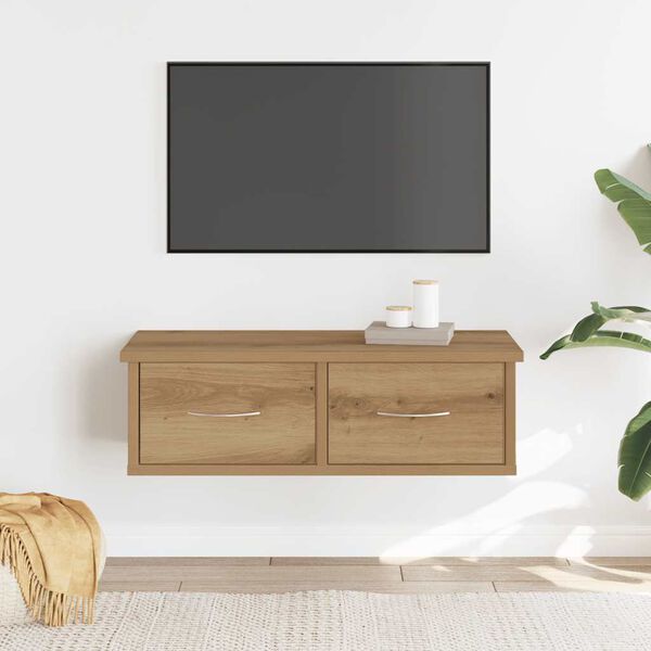 vidaXL Armário parede 60x26x18,5 cm deriv. madeira carvalho artisiano