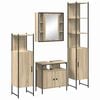 vidaXL Conjunto de M&oacute;veis para Banheiro 4 pcs Carvalho Sonoma