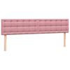 vidaXL Cama box spring c/ colch&atilde;o e LED rosa 180x220 cm veludo