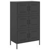 vidaXL Aparador alto 68x39x113 cm a&ccedil;o preto