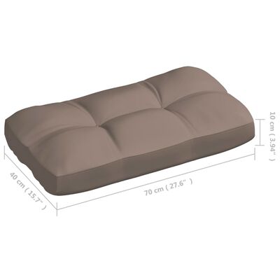 vidaXL Almofadões para sofás de paletes 7 pcs cinza-acastanhado