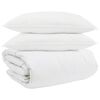 vidaXL Conjunto de Edredom com travesseiro 3 pcs Branco Pena de ganso