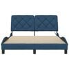 vidaXL Estrutura de cama com LED sem colch&atilde;o 140x190 cm tecido azul