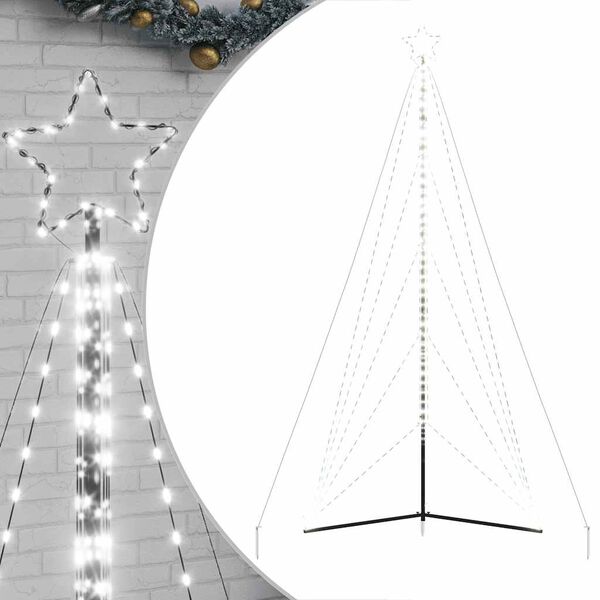 vidaXL LED &Aacute;rvore de Natal 615 LEDs Branco Frio 404,5 cm