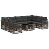 vidaXL Conjunto de Sof&aacute; de Jardim 10 unid. Cinza e Cinza Escuro