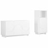 vidaXL Conjunto de arm&aacute;rios de casa de banho 2 unid. Branco