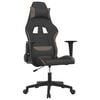 vidaXL Cadeira de gaming tecido preto e cinzento-acastanhado