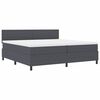vidaXL Cama Box com cabeceira Cinza Escuro e Branco 200 x 200 cm