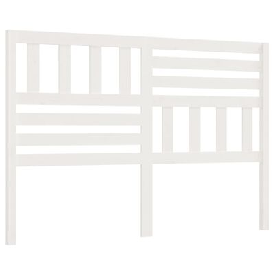 vidaXL Cabeceira de cama 146x4x100 cm pinho maciço branco