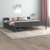 vidaXL Estrutura cama c/ 2 gavetas 200x200cm pinho maci&ccedil;o cinza-escuro