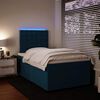 vidaXL Cama boxspring com colch&atilde;o 120x200 cm veludo azul