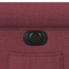 vidaXL Poltrona el&eacute;trica reclin&aacute;vel tecido vermelho tinto