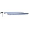 vidaXL Toldo retr&aacute;til manual com LEDs Azul, Branco, Antracite 4 &times; 3 m