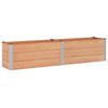 vidaXL Canteiro de jardim elevado Castanho 250 x 50 x 54 cm alu.