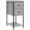 vidaXL Mesa de cabeceira 32x42x70 cm derivados madeira sonoma cinza