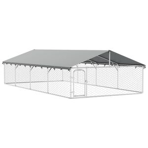 vidaXL Canil de exterior com telhado 600x300x150 cm