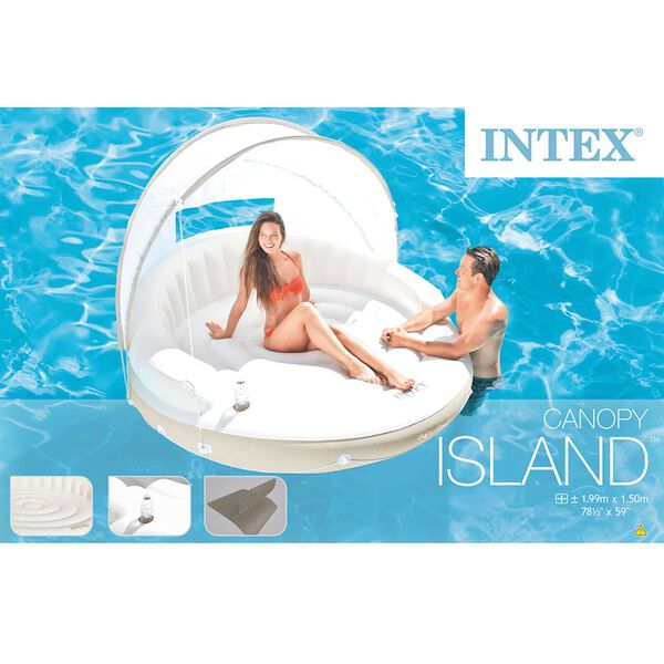 Intex Espreguiçadeira flutuante ilha com toldo 199x150 cm 58292 EU