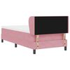vidaXL Cama Box com colch&atilde;o com cabeceira Rosa 90 x 190 cm Veludo