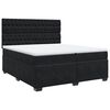 vidaXL Cama com molas/colch&atilde;o 200x200 cm veludo preto