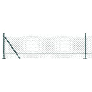vidaXL Poste de Cerca Verde 10 x 0,4 m (malha 40 x 40 mm) A&ccedil;o e PVC