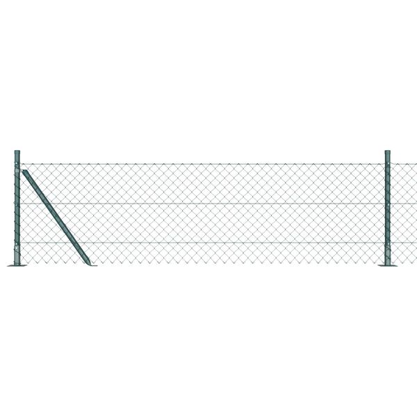 vidaXL Poste de Cerca Verde 10 x 0,4 m (malha 40 x 40 mm) A&ccedil;o e PVC