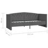 vidaXL Sof&aacute;-cama c/ sa&iacute;da USB 90x200 cm veludo cinzento-escuro