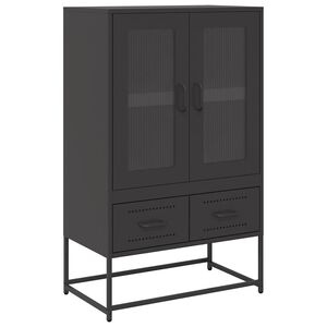 vidaXL M&oacute;vel alto 68x39x111,5 cm a&ccedil;o preto