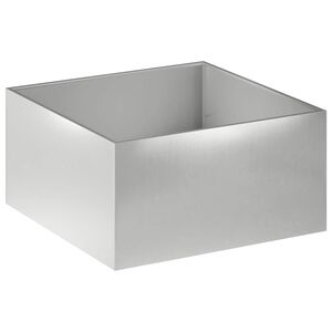 vidaXL Vaso de Jardim Prateado 100 x 100 x 40 cm A&ccedil;o inoxid&aacute;vel