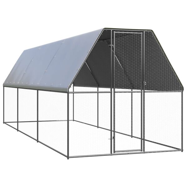 vidaXL Galinheiro de exterior 2x6x2 m a&ccedil;o galvanizado