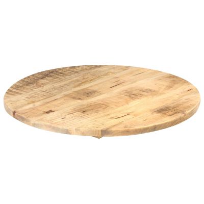vidaXL Tampo de mesa redondo madeira mangueira maciça 25-27 mm 80 cm