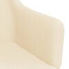 vidaXL Cadeiras de jantar giratórias 4 pcs tecido cor creme
